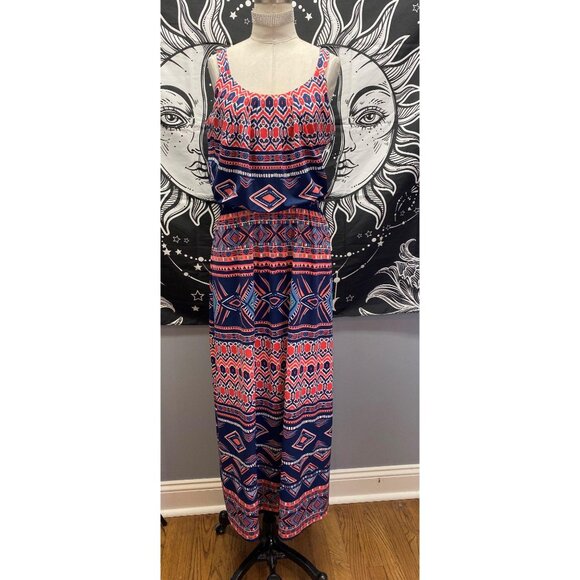 Geometric print Maxi Dress by Signature Robbie Bee Size PL - Picture 1 of 5